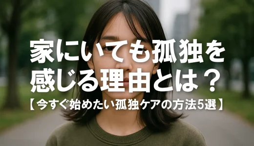 家にいても孤独を感じる理由とは？今すぐ始めたい孤独ケアの方法5選